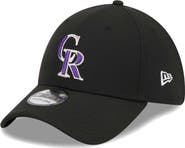 New Era Men's New Era Black Colorado Rockies Logo 39THIRTY Flex Hat