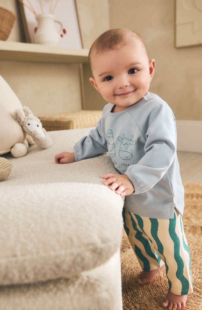 NEXT Breakfast Trio Sweatshirt & Pants Set, Alternate, color, Blue