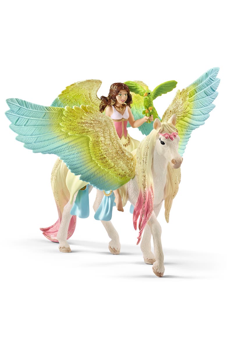 Bayala Fairy Surah With Glitter Pegasus 3 Piece Figurine Playset, Main, color, Multicolored