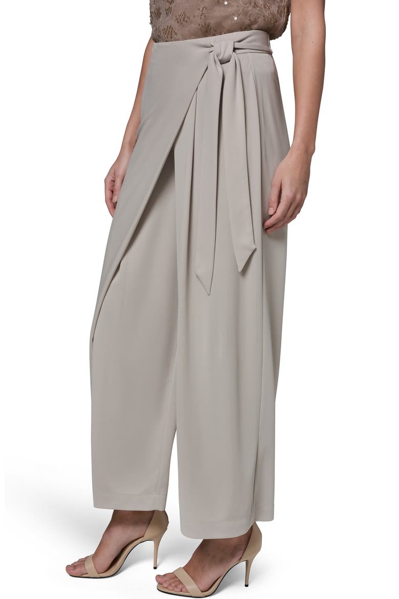 Wrap Front Wide Leg Pants, Alternate, color, TUSCAN GREY