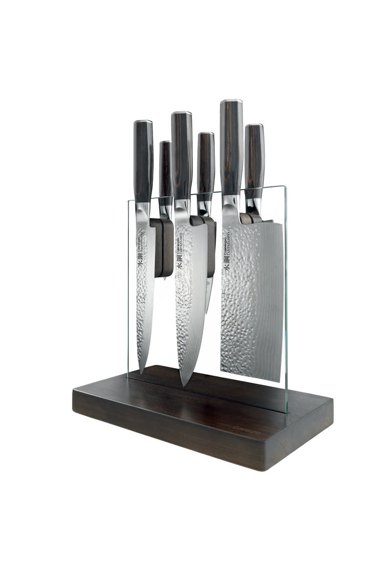 Damashiro EMPEROR® 7-piece Hikari knife block, Main, color, Silver