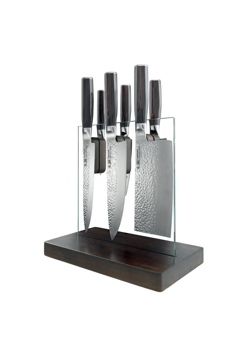 Cuisine::pro<sup
®</sup
 Damashiro EMPEROR<sup
®</sup
 7-piece Hikari knife block, Main, color, Silver