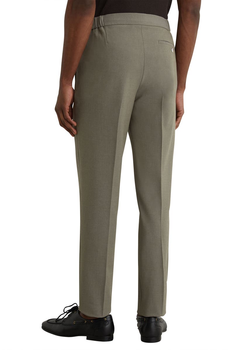 Reiss Found Slim Fit Pants, Alternate, color, Dark Sage Green