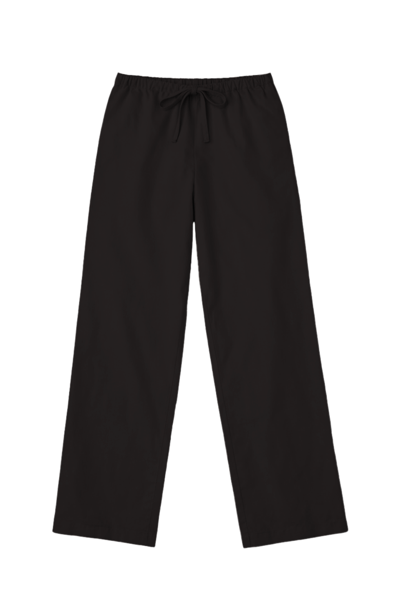 Siena Organic Cotton Poplin Pant, Main, color, Black