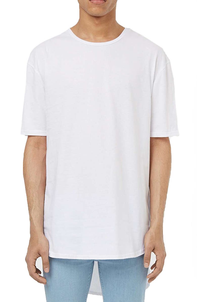 Topman Longline Crewneck T-Shirt, Main, color, 
