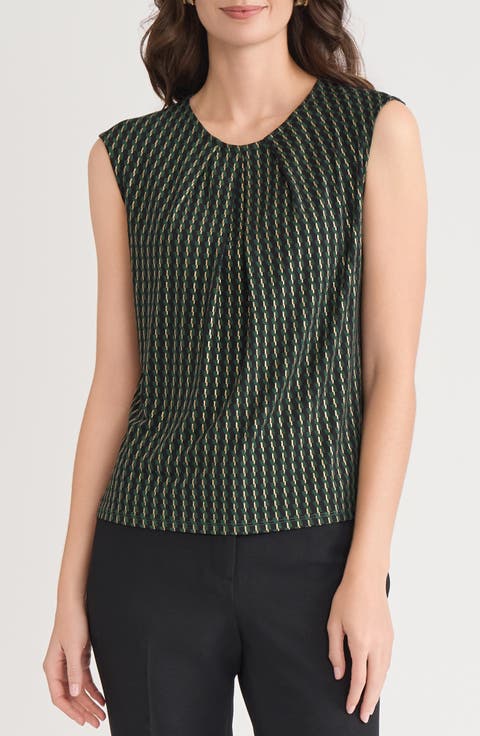 Pleated Sleeveless Top (Petite)
