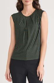 KASPER Pleated Sleeveless Top
