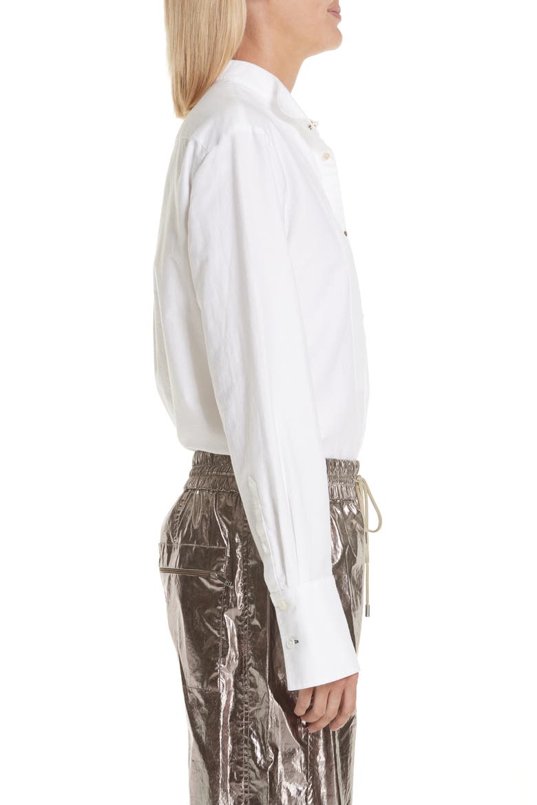 Jason Wu Oxford Shirting Blouse, Alternate, color, WHITE