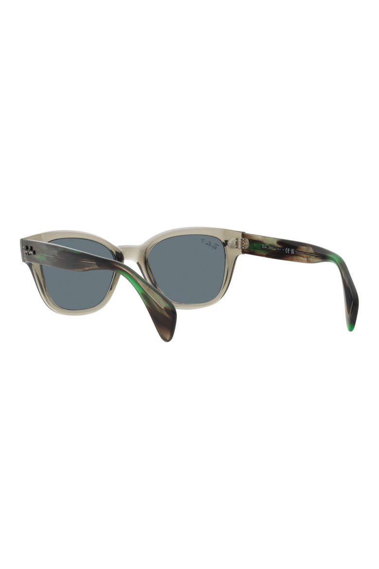 52mm Polarized Square Sunglasses, Alternate, color, TRANSPARENT GREEN