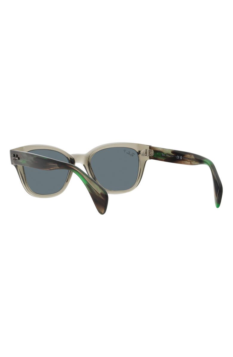 Ray-Ban 52mm Polarized Square Sunglasses, Alternate, color, Transparent Green