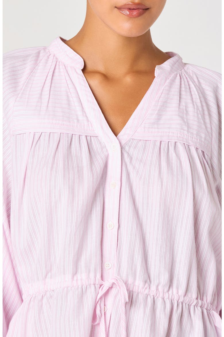 Jessalyn Long Sleeve Woven Shirt, Alternate, color, PINK STRIPE