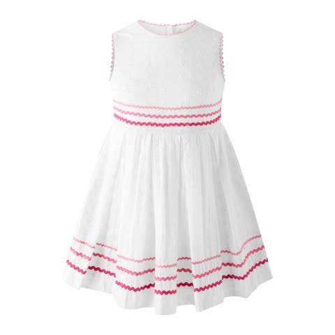 Eyelet Ric Rac Dress (Toddler, Little Kid, Big Kid)