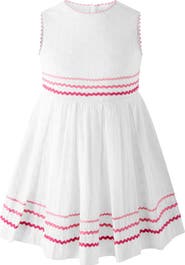 Rachel Riley Eyelet Ric Rac Dress