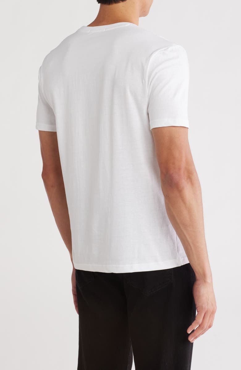 T.R. PREMIUM Flat Abstract Stretch Cotton Graphic T-Shirt, Alternate, color, White