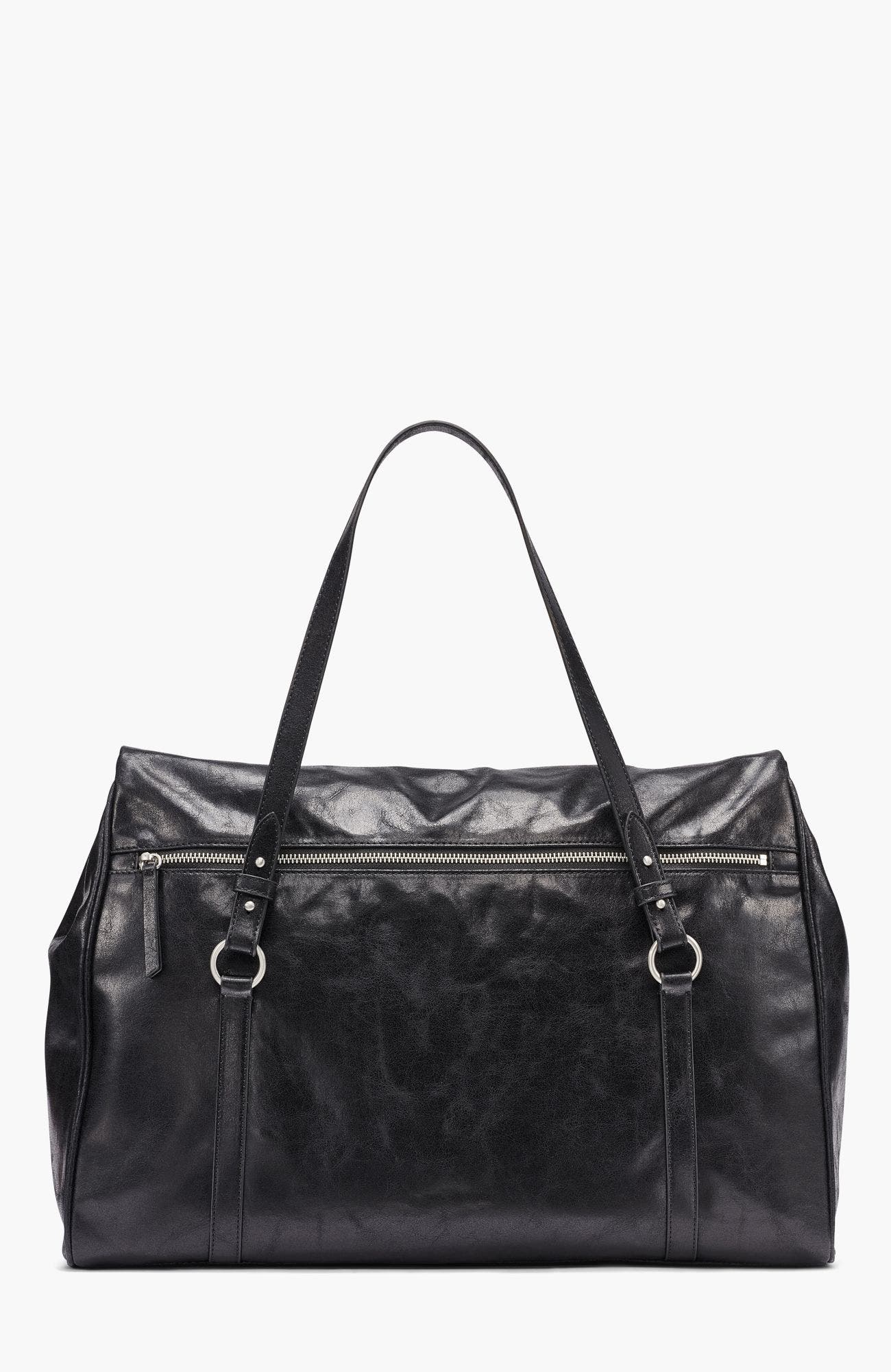Skye Large Satchel, Alternate, color, Black/Silver