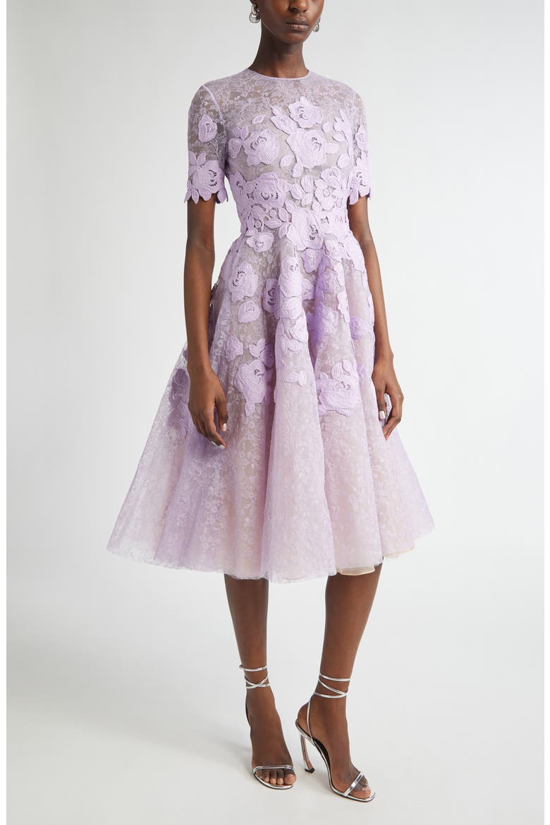 English Rose Guipure Lace Cocktail Dress, Main, color, THISTLE