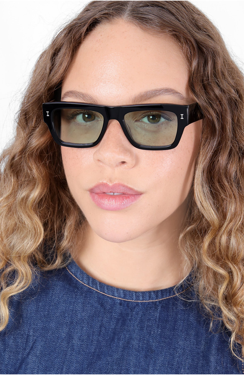 Illesteva Belluna Sunglasses, Alternate, color, Black / Sage