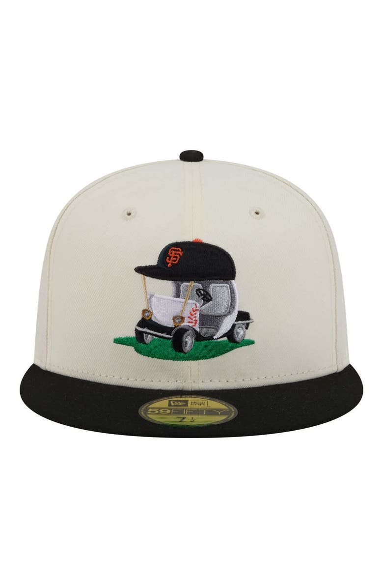 New Era Men's New Era Cream/Black San Francisco Giants Bullpen Cart 59FIFTY Fitted Hat, Alternate, color, Cream