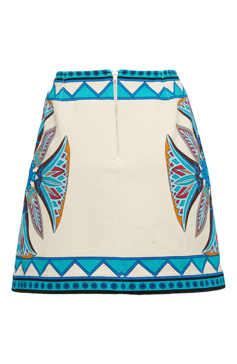 La DoubleJ Foulard Mini Skirt Lotus Placée Ivory, Alternate, color, Lotus Placée Ivory