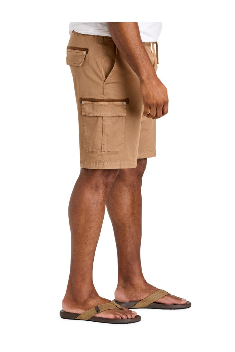 Big & Tall Athletic Fit Drawstring Cargo Shorts, Alternate, color, PORTABELLA