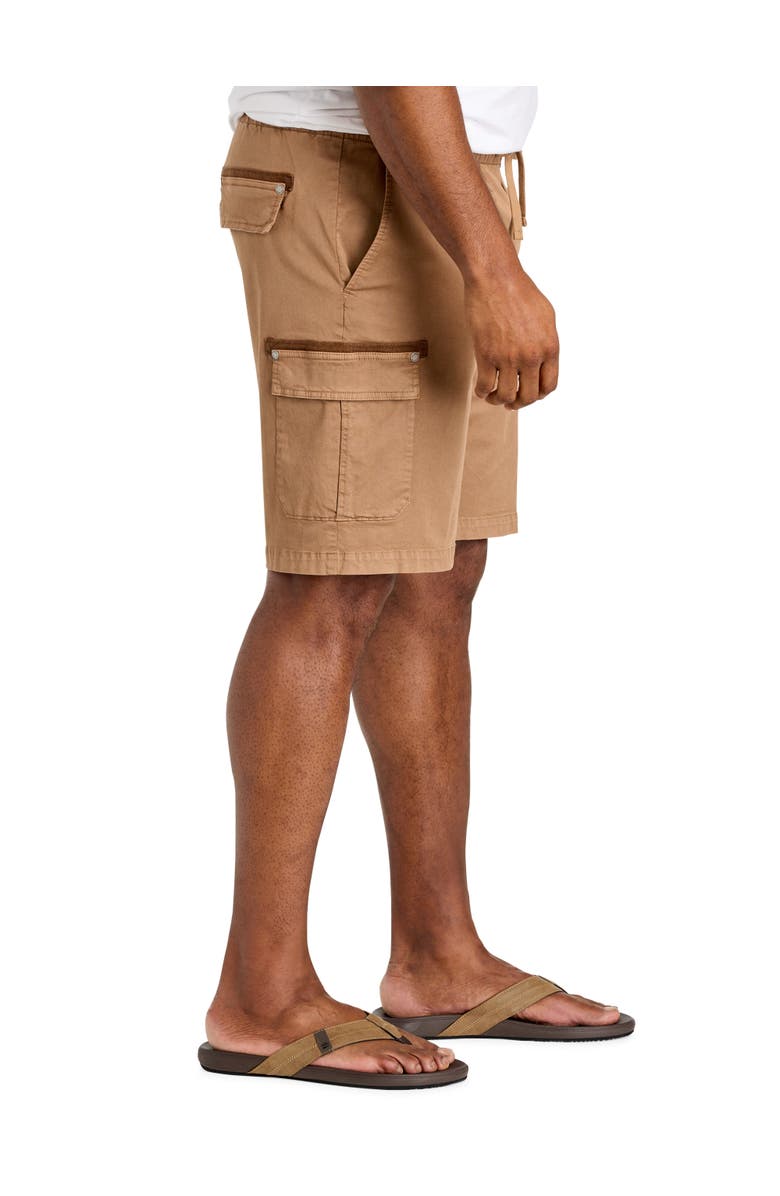 True Nation by DXL Big & Tall Athletic Fit Drawstring Cargo Shorts, Alternate, color, Portabella