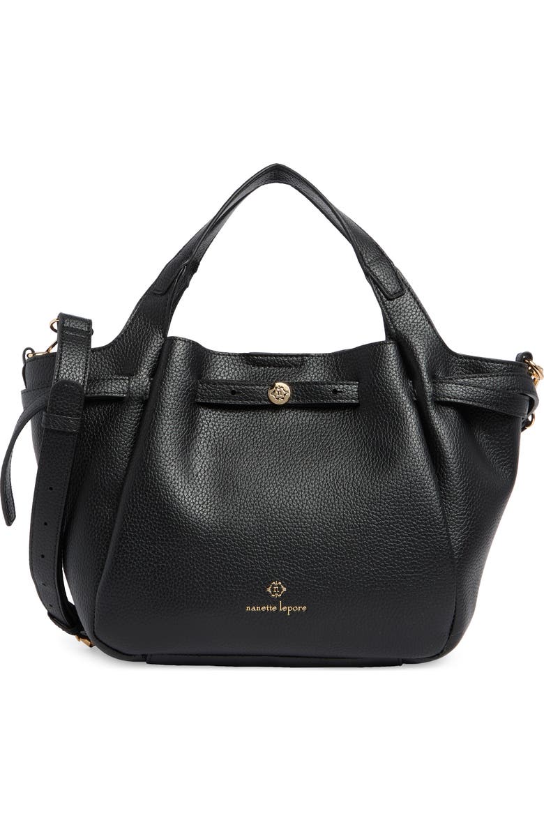 Nanette Lepore Walden Belted Satchel Bag, Main, color, Black