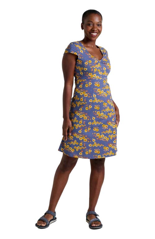 Toad & Co Rosemarie Dress in Blue Shadow Daisy Print 