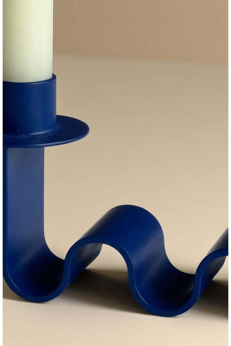 Helen Candle Holder, Alternate, color, Electric Blue