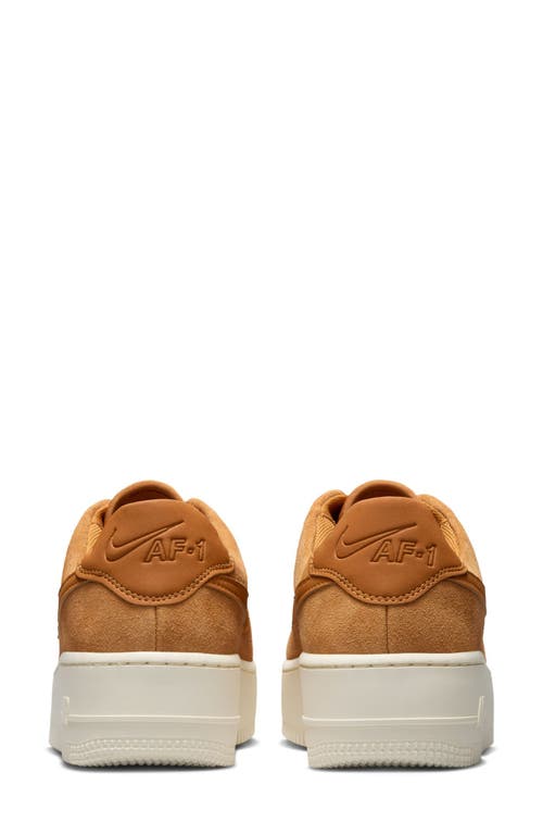 Nike Air Force 1 Sage Low Platform Sneaker In Brown