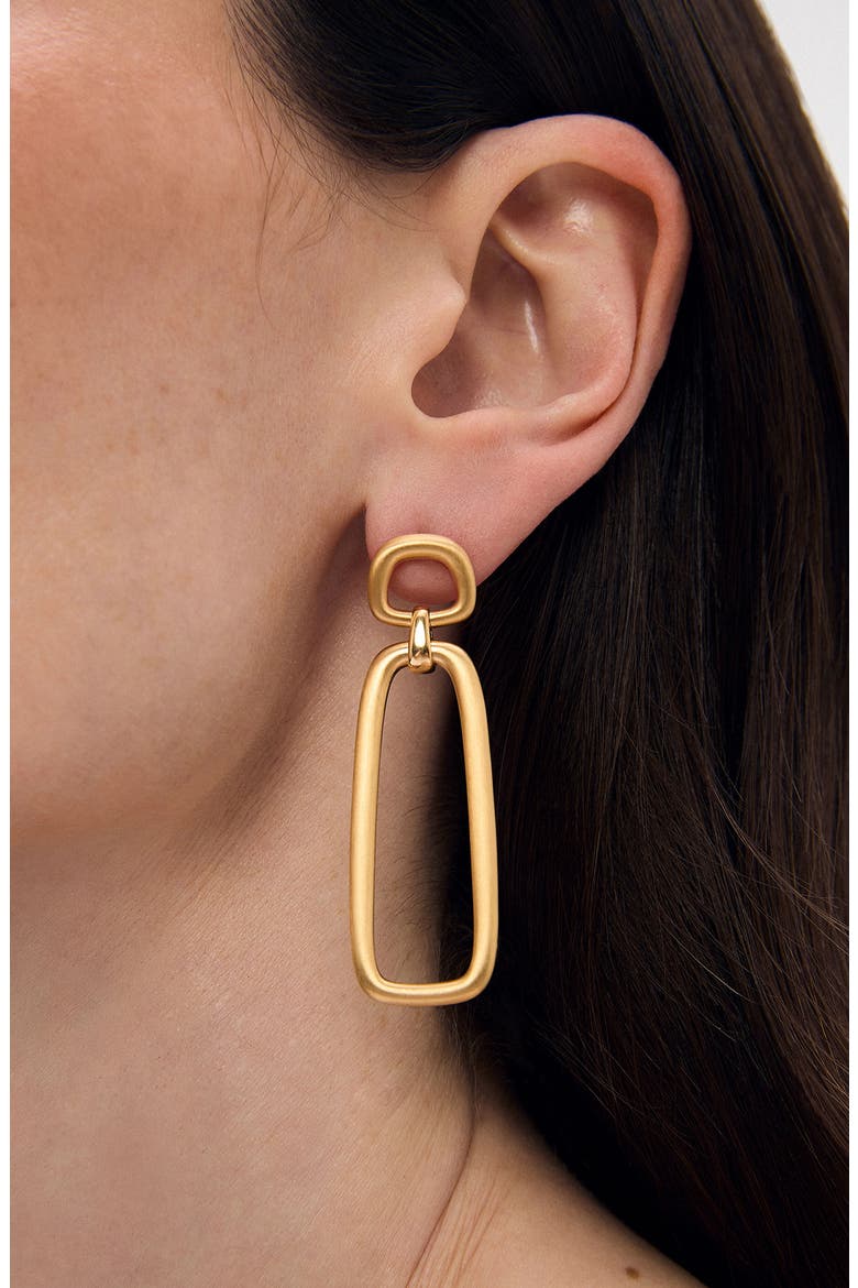 Montecito Chain Link Earrings, Alternate, color, GOLD