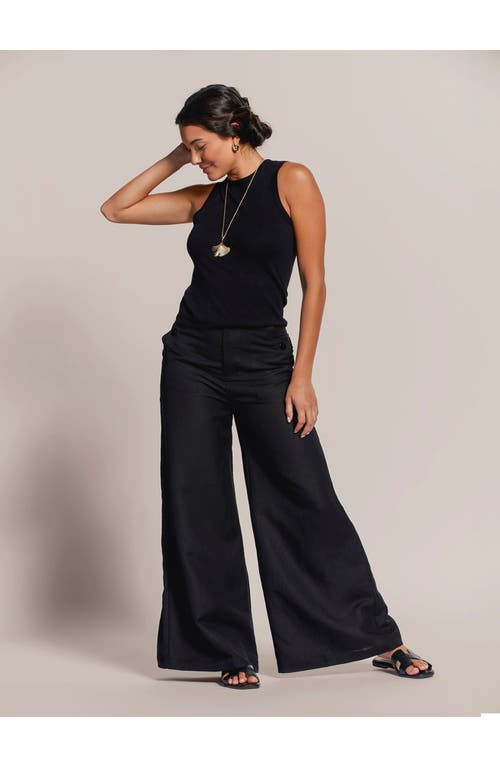 Tori Richard Sunshine Linen Maybelle Pant In Black