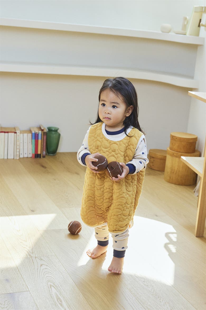Teddy Bear Quilted Vest, Alternate, color, Mustard