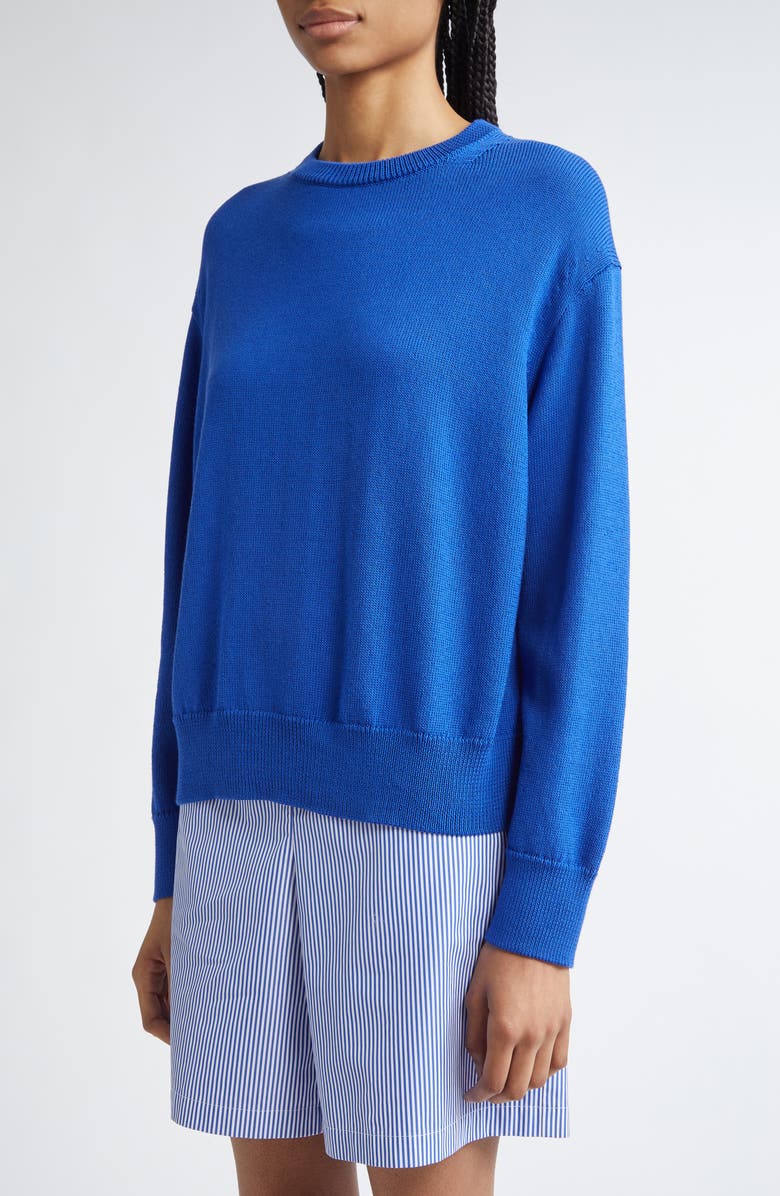 Lafayette 148 New York Cotton & Silk Crewneck Sweater, Alternate, color, 