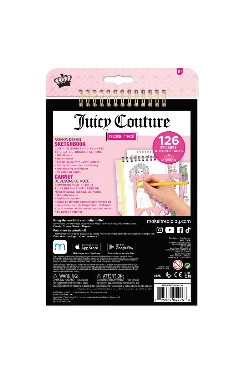 Juicy Couture Fashion Design Sketchbook, Alternate, color, Multicolored