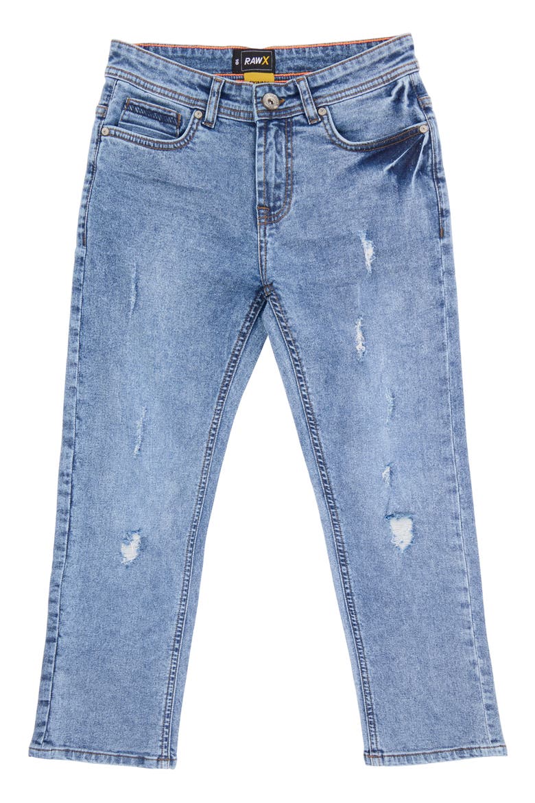 Kids' Raw X Rip & Repair Jeans, Main, color, BLUE