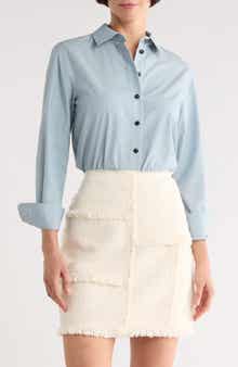 Slub Cotton Button-Up Shirt