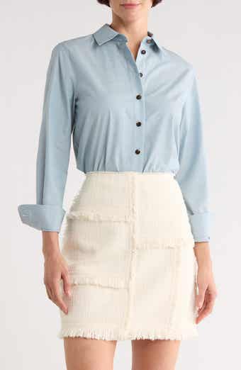 Slub Cotton Button-Up Shirt