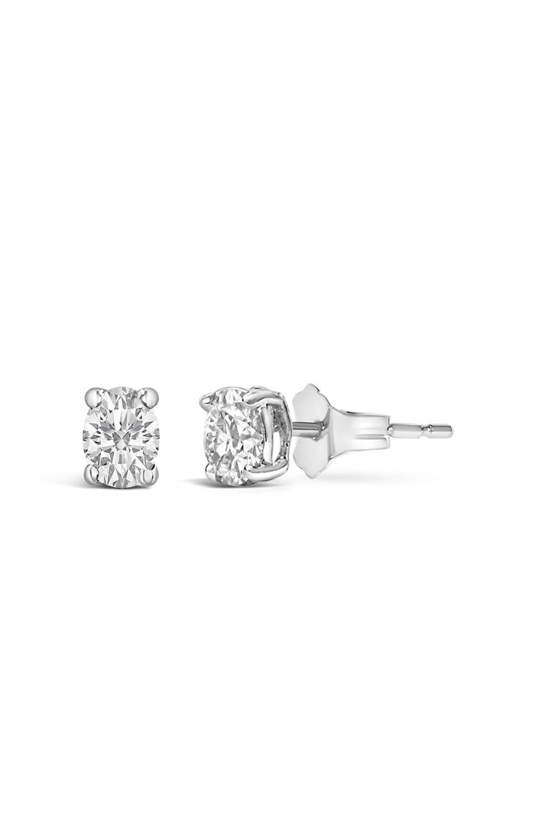Haus of Brilliance 14K White Gold 1/4 Ctw Oval Lab-Grown Diamond Solitaire Stud Earrings, Alternate, color, White