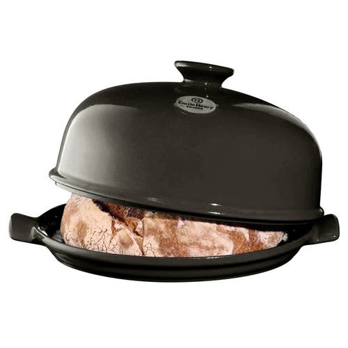 Emile Henry Flame Bread Cloche In Charcoal