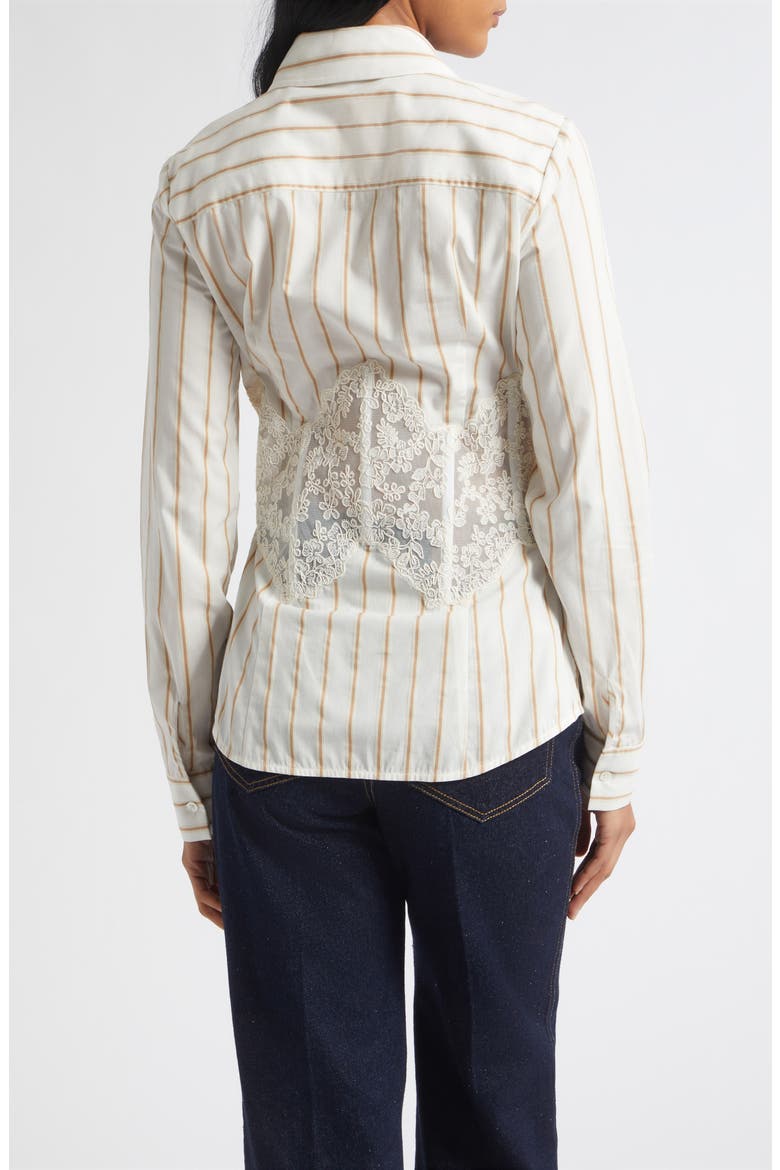 Alana Lace Inset Striped Shirt, Alternate, color, WHITE STRIPE
