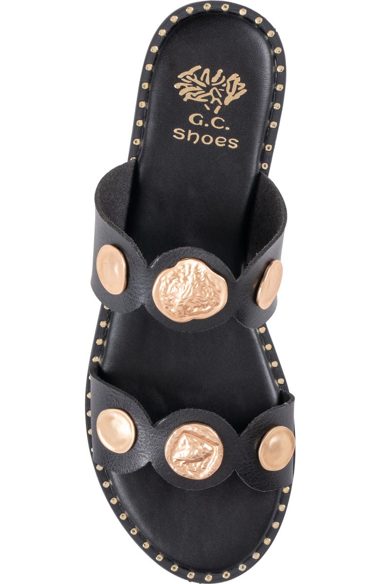 GOOD CHOICE NEW YORK Nolah Coin Slide Sandal, Alternate, color, Black