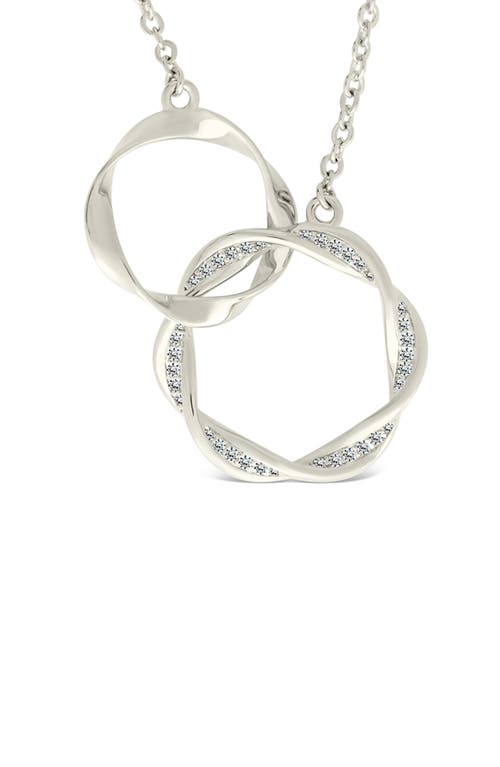Sterling Forever Lenora Interlocking Pendant Necklace In Silver