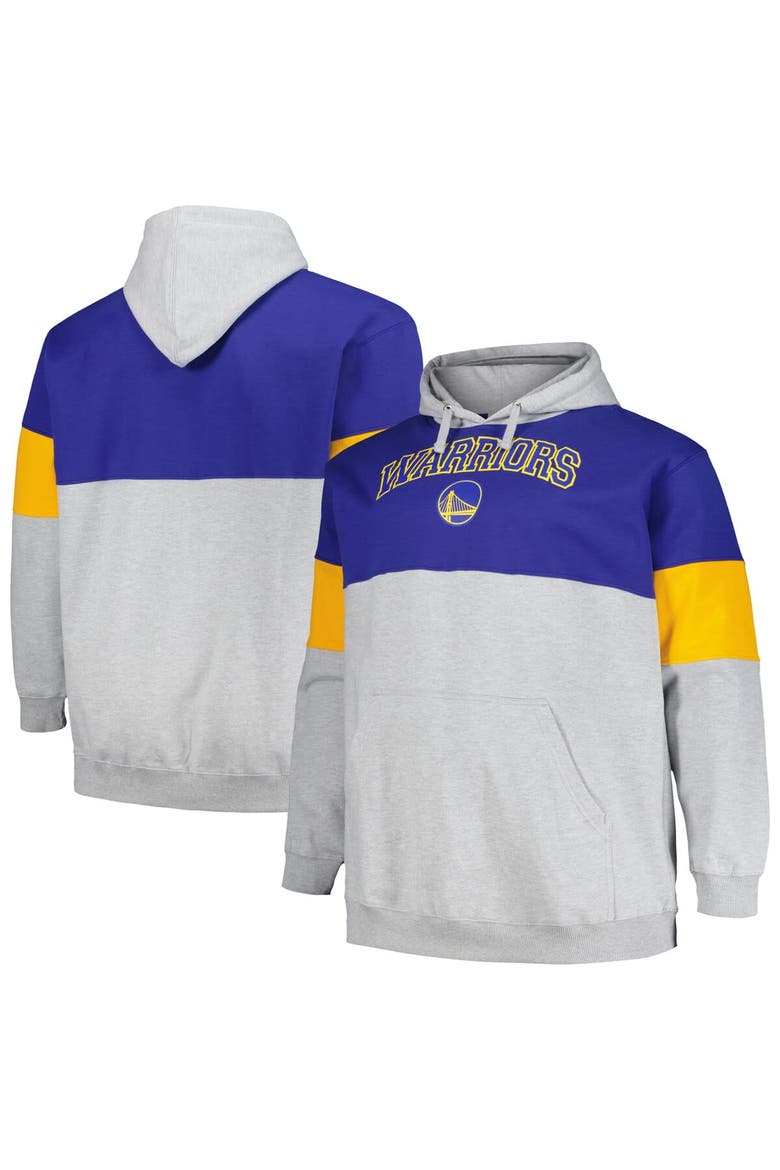 Men's Fanatics Branded Royal/Gold Golden State Warriors Big & Tall Pullover Hoodie, Alternate, color, Royal