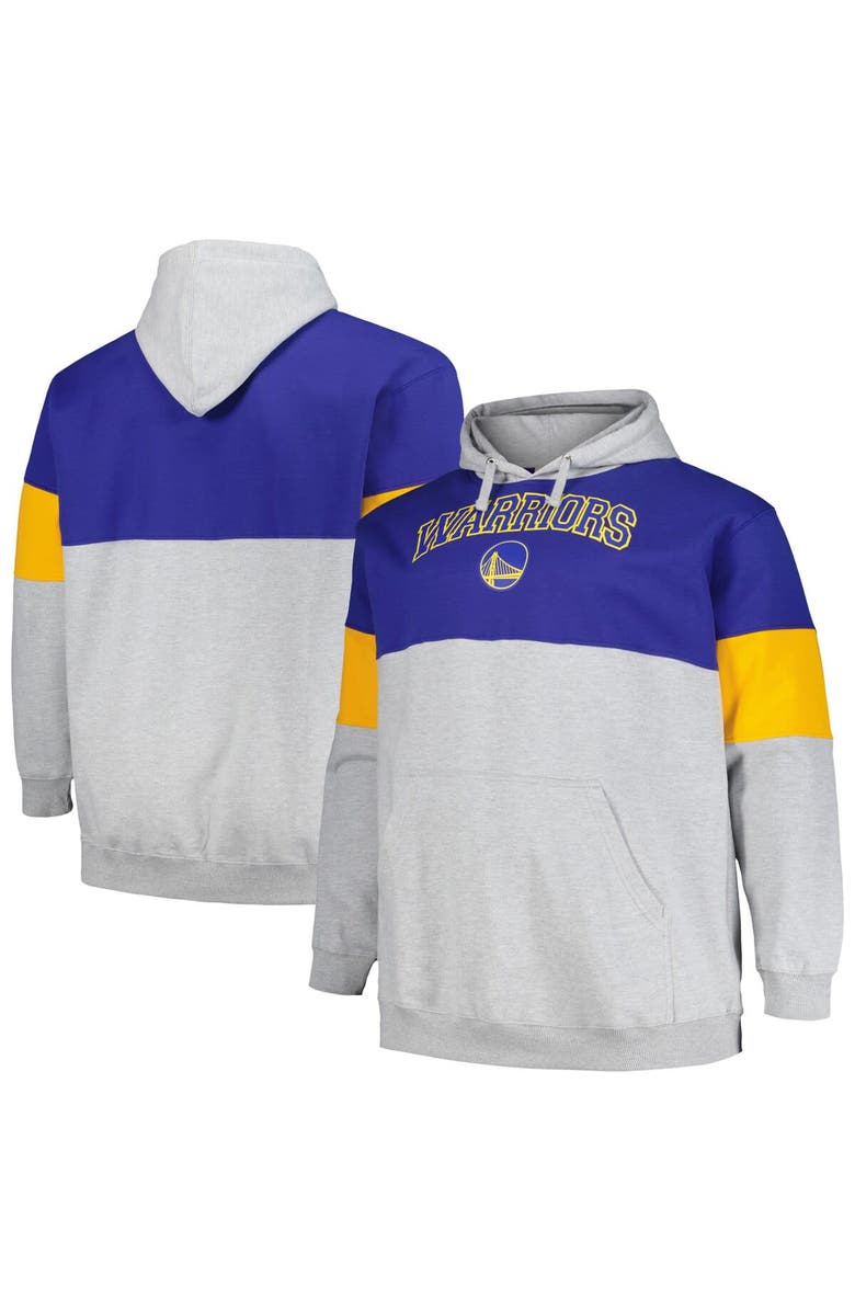 FANATICS Men's Fanatics Branded Royal/Gold Golden State Warriors Big & Tall Pullover Hoodie, Alternate, color, Royal