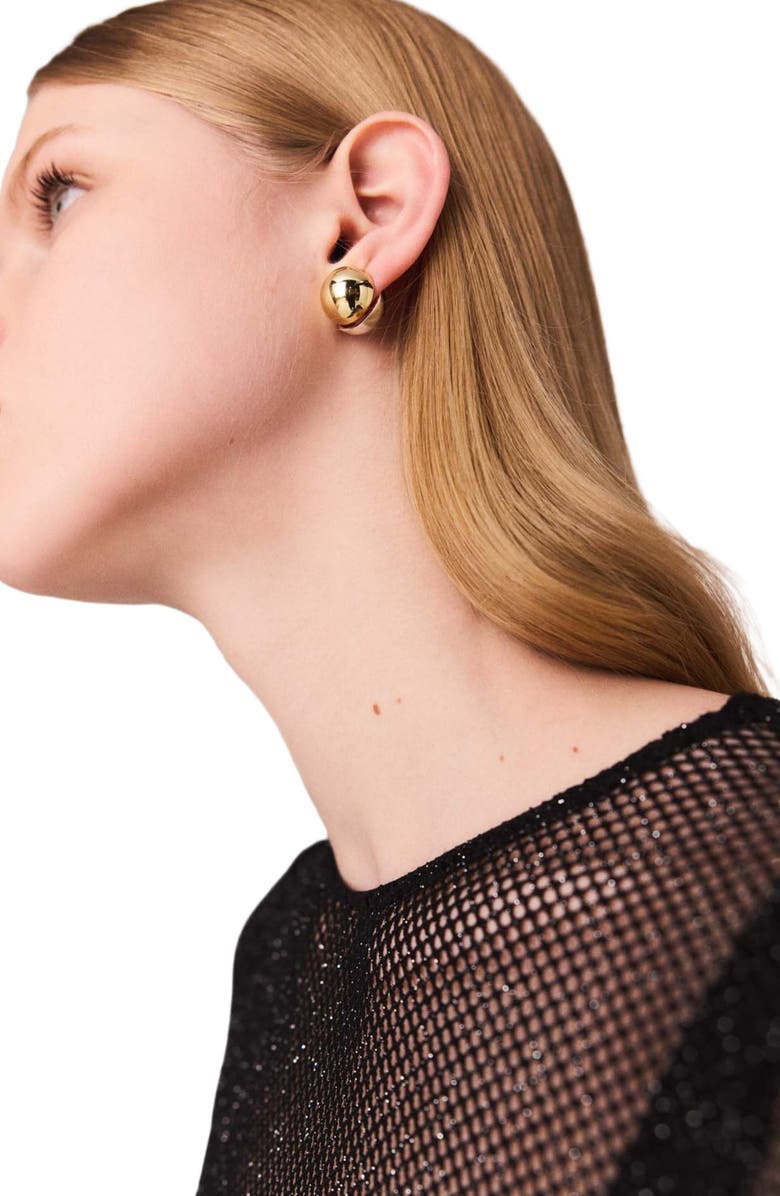 maje Jersey diamanté top, Alternate, color, Black