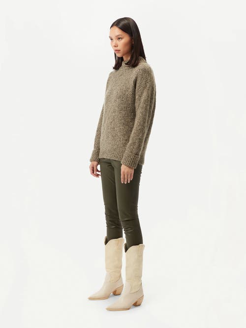 Gobi Mongolian Cashmere Basket-weave Cashmere Sweater In Capulet Olive