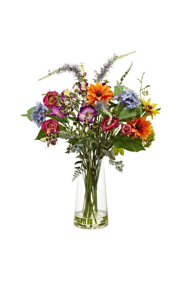 NEARLY NATURAL Spring Garden Floral with Vase, Main, color, Assorted
