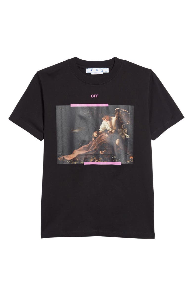 Off-White Slim Fit The Ecstasy of Saint Francis Painting Graphic Tee, Alternate, color, 