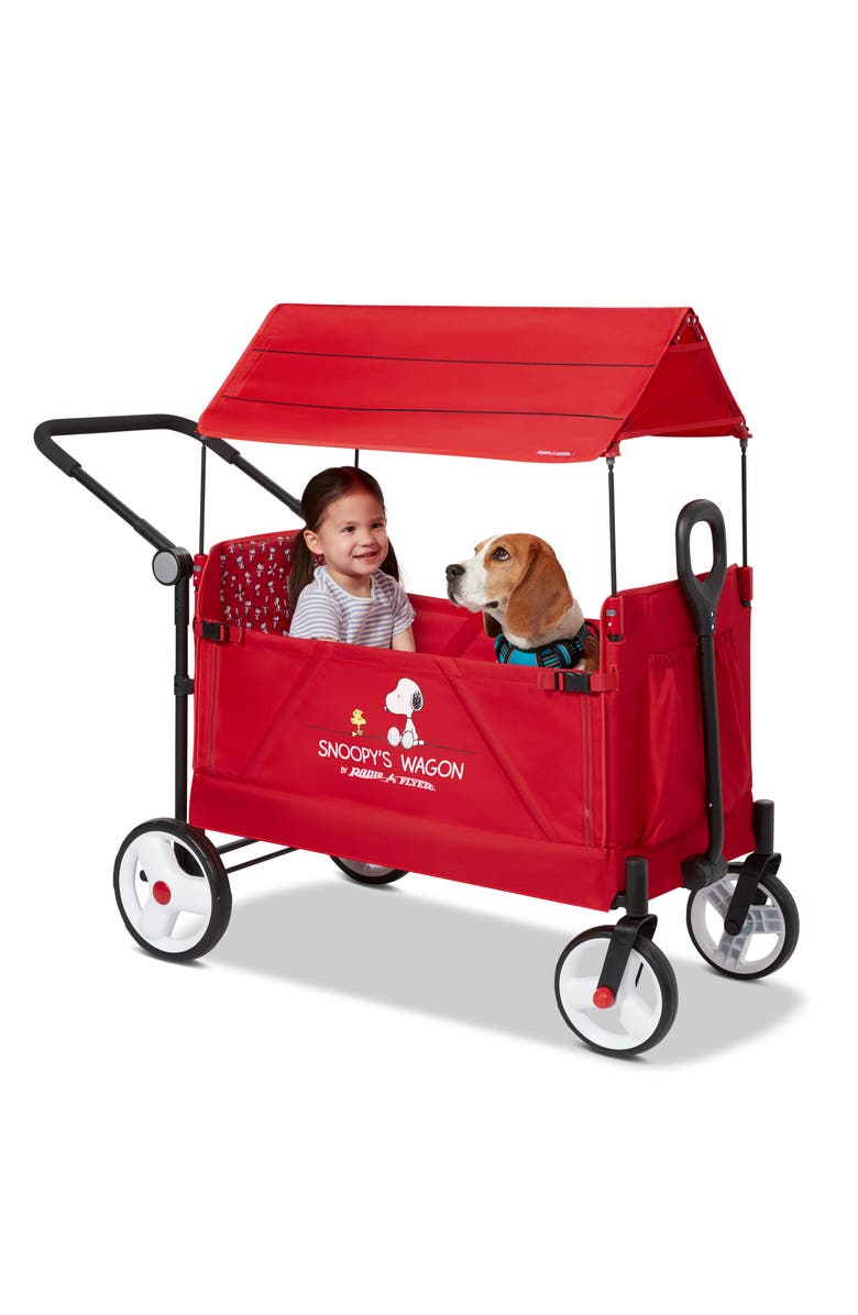Radio Flyer Snoopy's Wagon, Alternate, color, Red