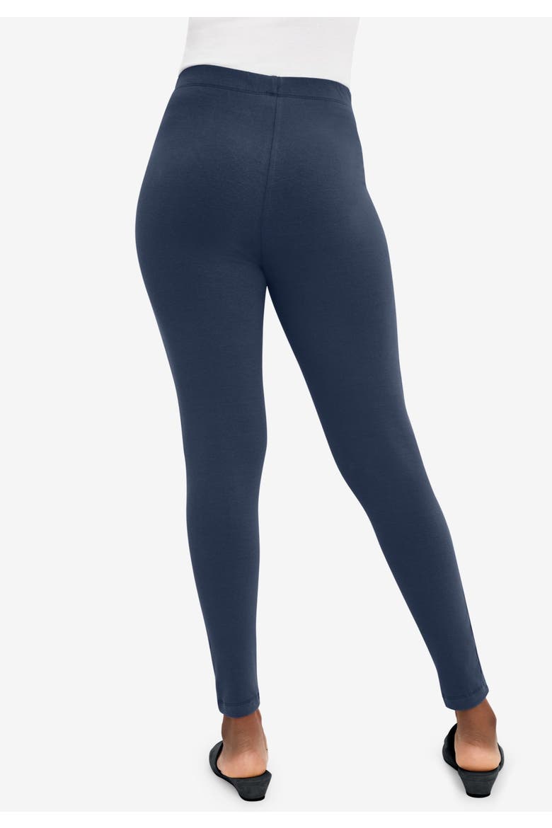 Everyday Stretch Cotton Legging, Alternate, color, NAVY